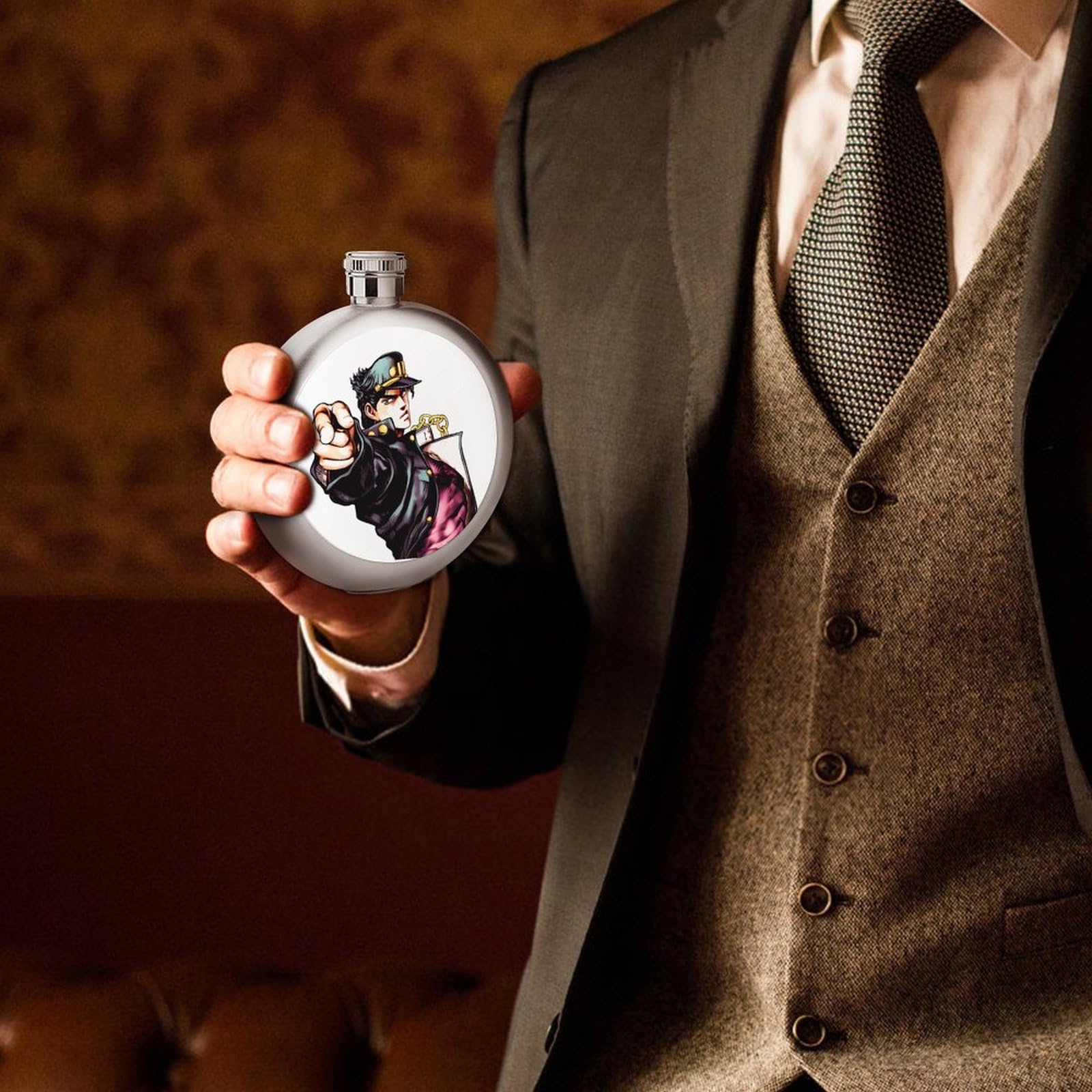 Amazon.co.jp: ジョジョの奇妙な冒険 スキットル フラスコ 清酒ボトル