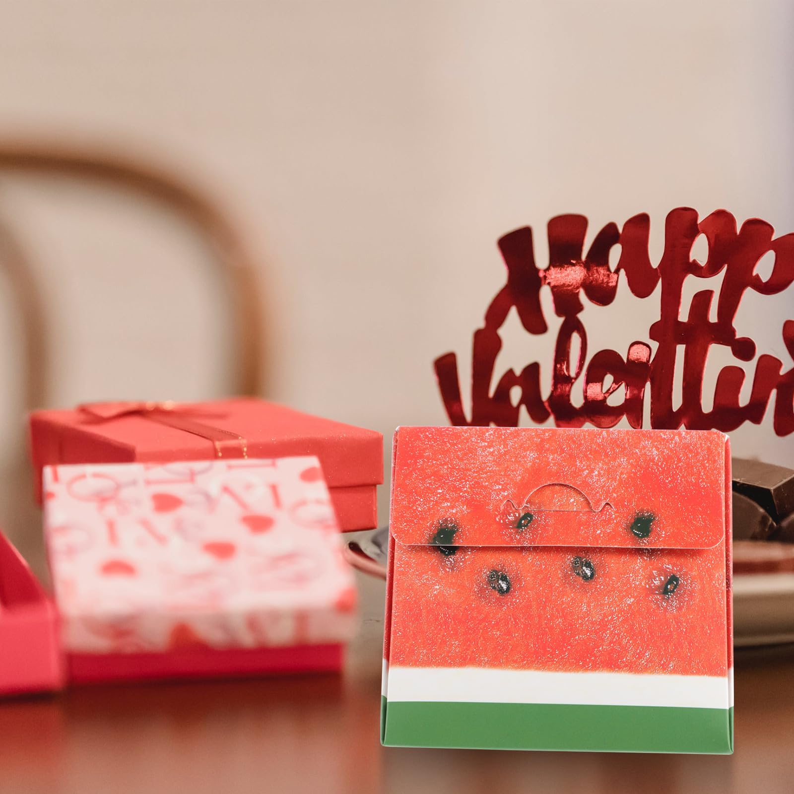 Scatoline Regalo a Forma di Anguria in Carta Creativa 24 Pezzi per Contenere Piccoli Giocattoli e Patatine per Matrimoni e Fai da Te