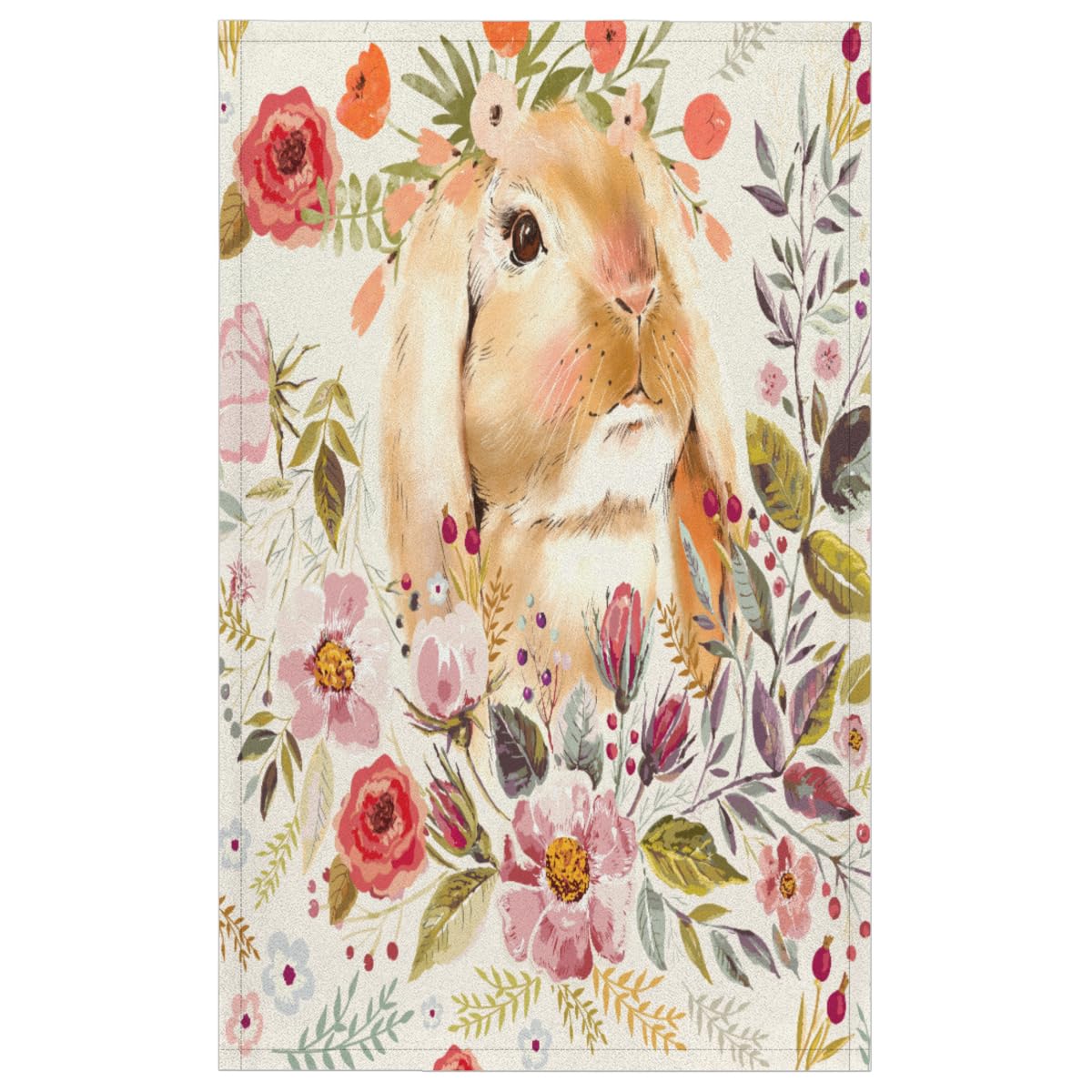 CUTHOLLOW Lot De 2 Torchons De Cuisine à Suspendre à Motif Floral Abstrait Avec Boucle – Torchon Décoratif En Microfibre Douce Et Super Absorbante à Suspendre Pour Cuisine, Salle De Bain, Poignée - 3