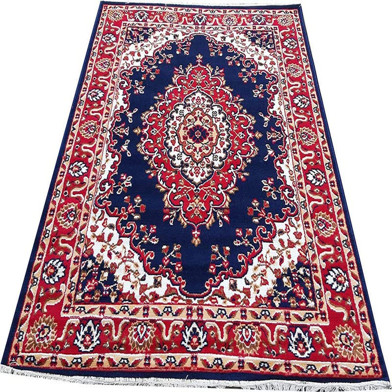 Image of Home Decore Acrylic Carpet for Your Living Room & Drawing Room Aywhere in Your Home (180X240 Blue Colour)- 6x8 Feet