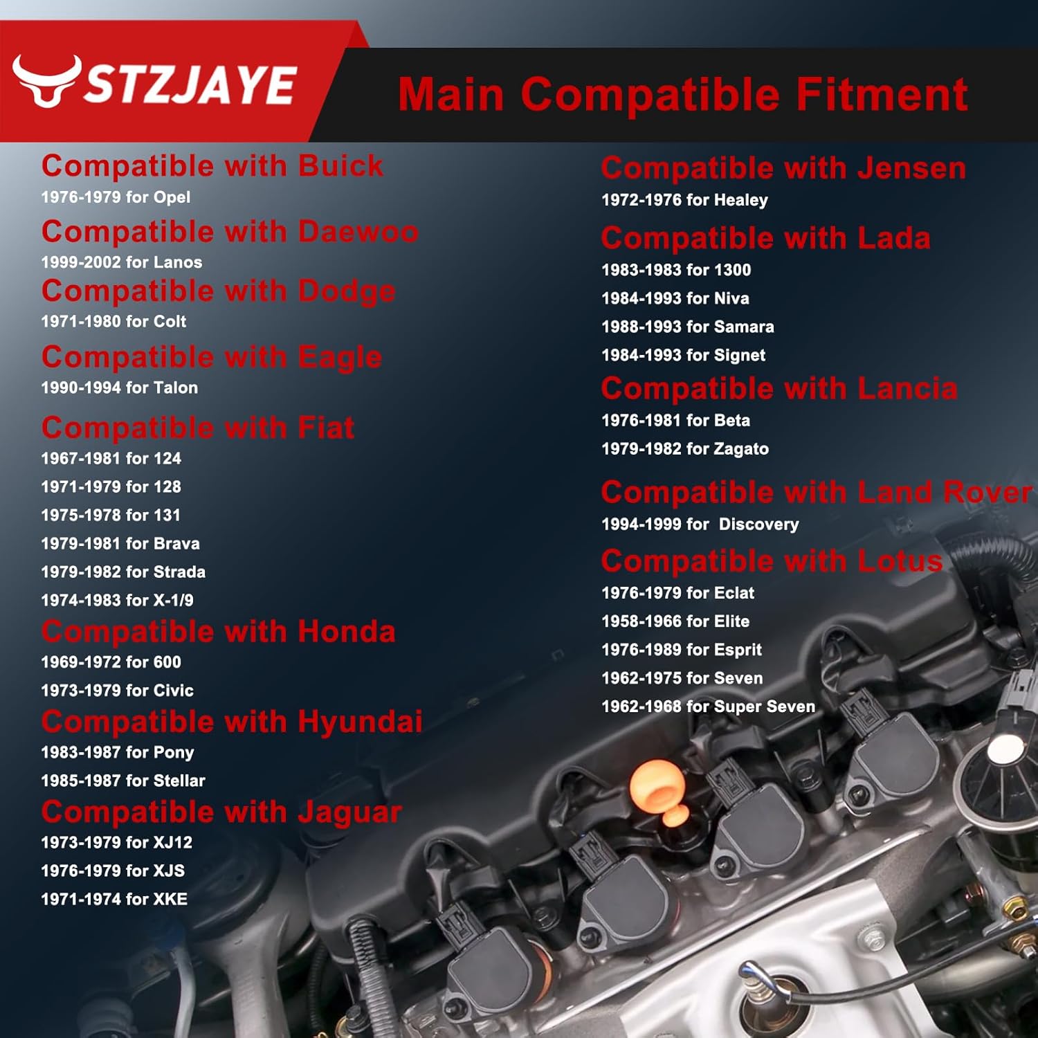 7131 BPR6ES Spark Plugs 8 Pack Compatible with Honda for Civic for Nissan for Pathfinder for Eclipse for Galant for Corona for Discovery for Jetta