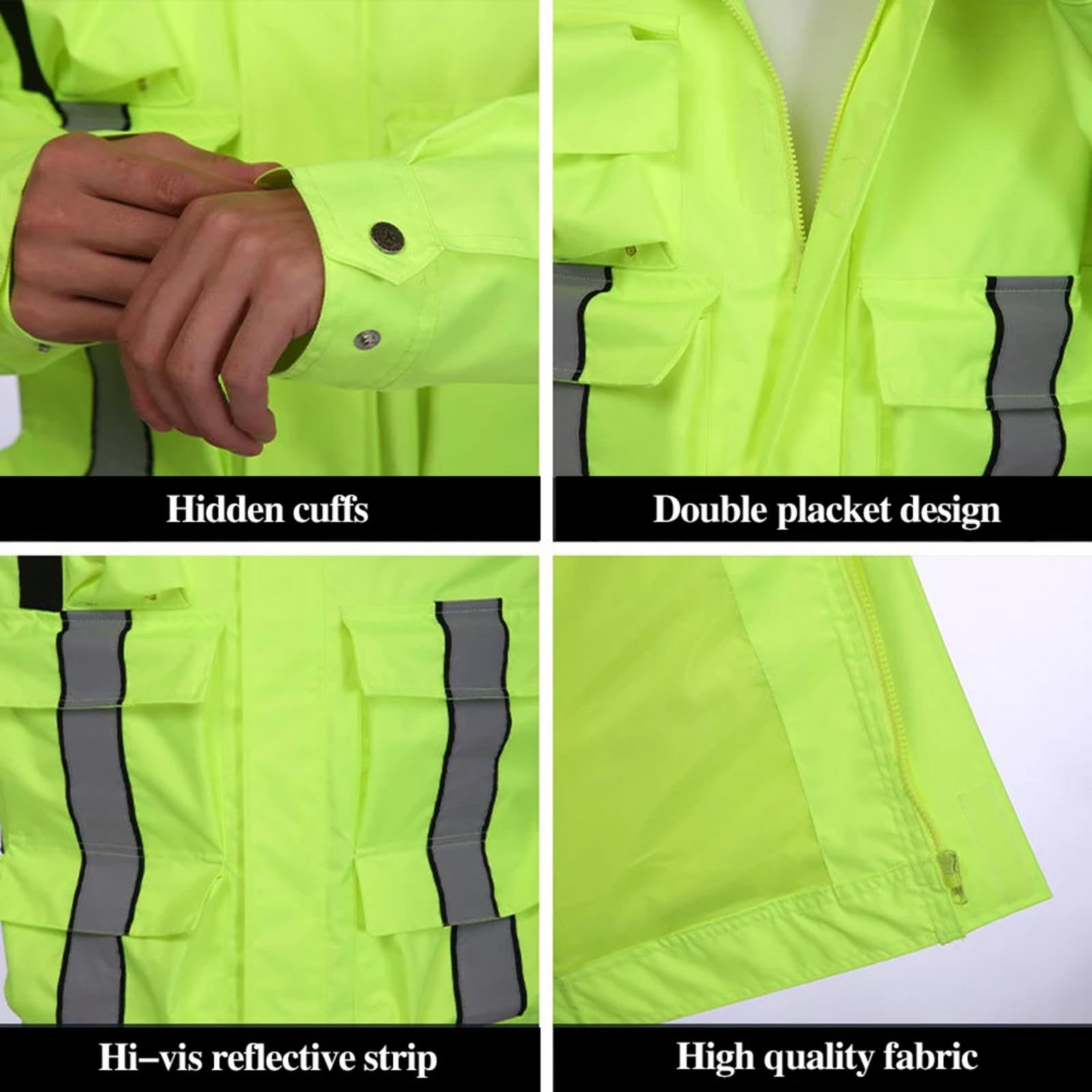 Sweat À Capuche Réfléchissant avec Logo Personnalisé, Veste De Sécurité Personnalisée Haute Visibilité, Imperméable, Extérieur, Construction, Trafic, Route, Imperméable, Coupe-Vent
