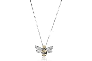 Exquisite Bumblebee Jewelry: Shimmering Sterling Silver Pendant
