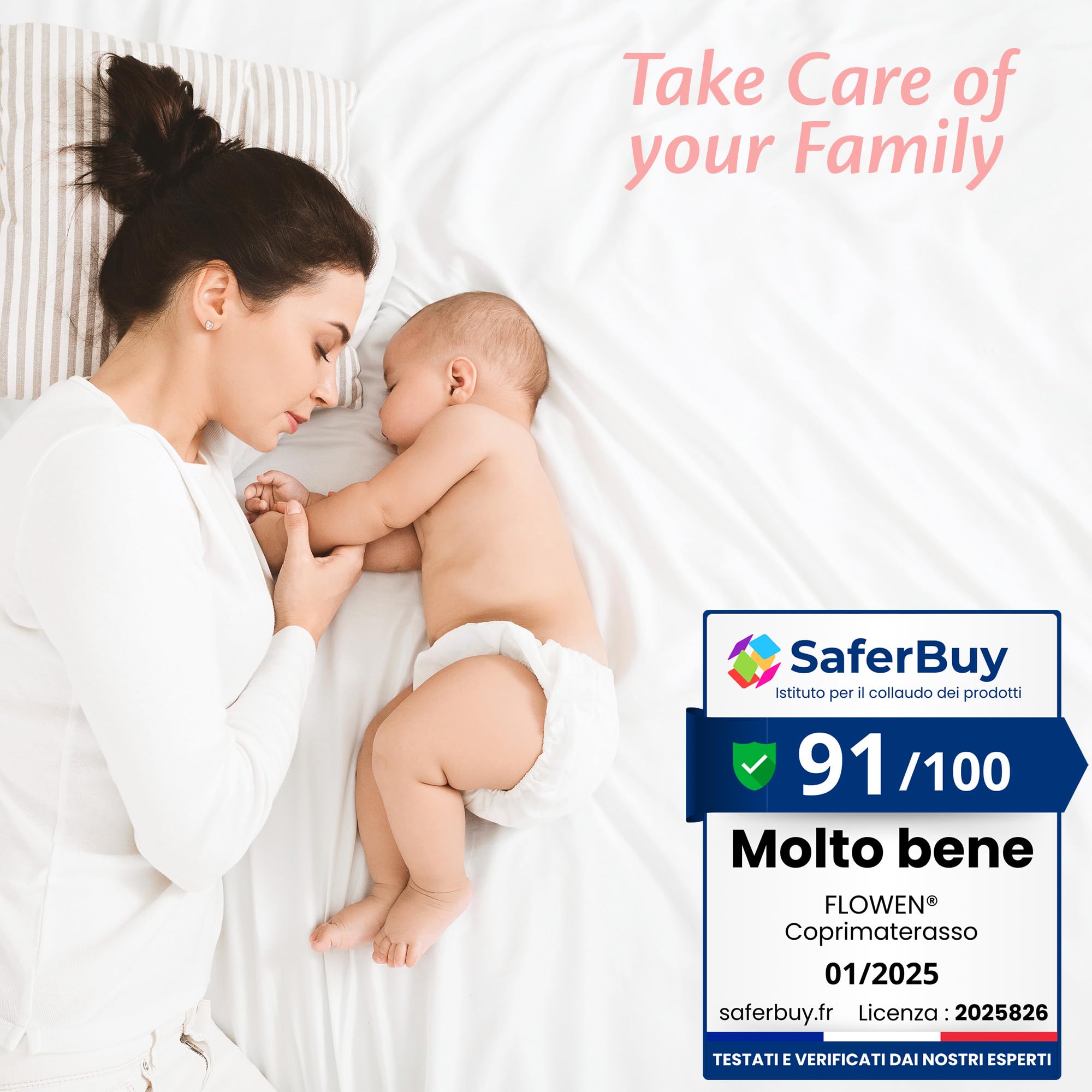 Coprimaterasso Matrimoniale Impermeabile 200x200 cm Lenzuolo con Angoli Bianco in Cotone e Microfibra Protezione per Letto King Salva Materasso Traversa Traspirante Anallergico Lavabile in Lavatrice