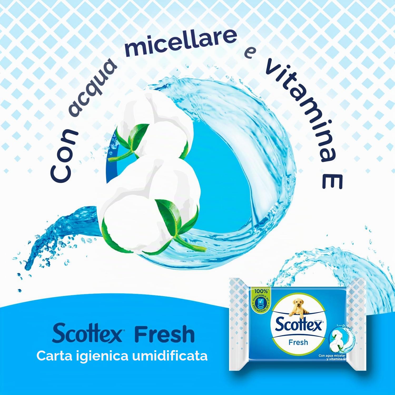 scottex Fresh, carta igienica umido – 12 confezioni da 38 (Totale 456 pezzi)