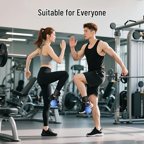Miniatura 6 de Correas de tobillo para máquina de mancuernas y cables, correas de fijación de mancuernas de pie de mono para entrenador de gimnasio y correas de