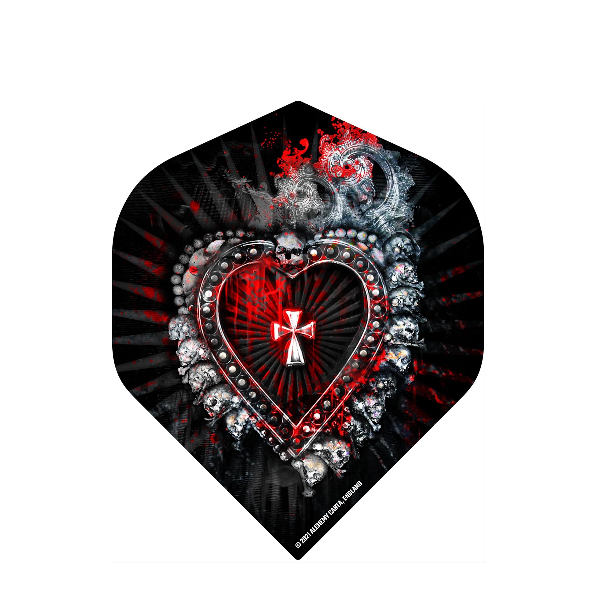 Alchemy Dart Flights | Official Licensed | Std - No2 | 100 Micron | Tattoo Design | One Set of 3 Flights