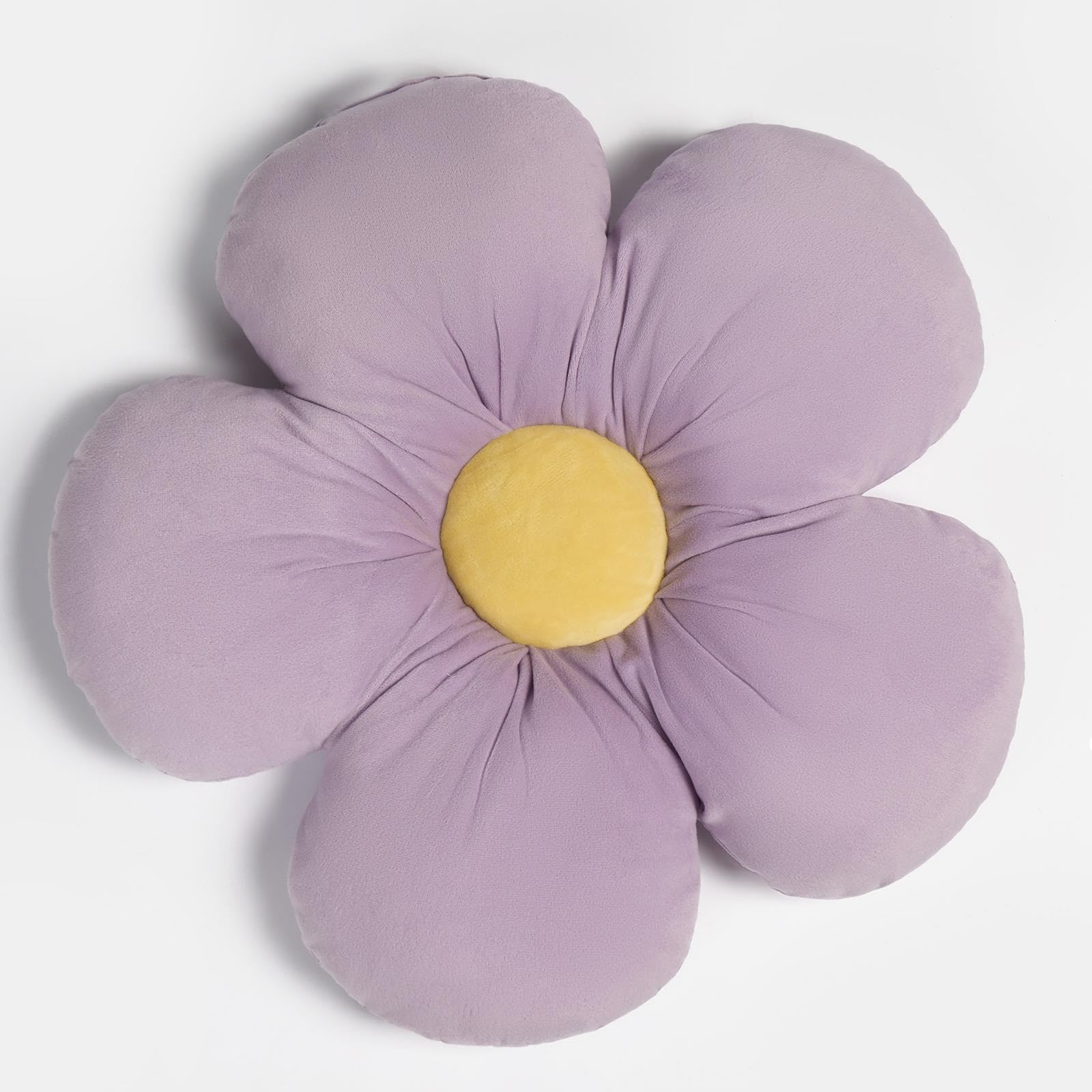 OHS Flower Cushion - Decorative Pillow - Lilac Velvet
