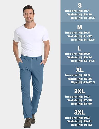 Miniatura 6 de TACVASEN Pantalones de senderismo para hombre resistentes al agua ligeros de secado rápido para exteriores
