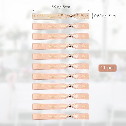 Miniatura 2 de URROMA Regalos de despedida de soltera de oro rosa pulseras ajustables 10 pulseras de novia de equipo  1 pulseras de novia para despedida de soltera