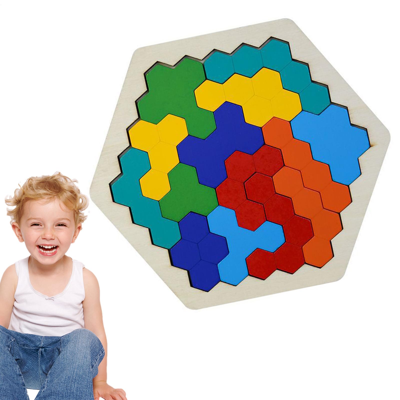 Tangram Puzzle - montesori Wood Puzzle, Multicolor, Refer to description - Image 6