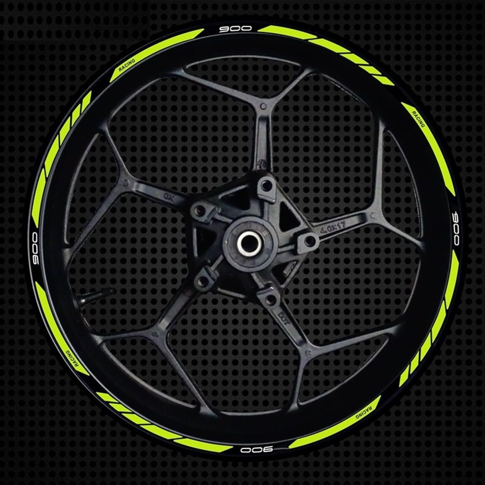 1 Set of Motorcycle Accessories Wheel Stripes Reflective Rim Stickers for Kawasaki Z900 Z 900 Z-900 Decorative(Color8)