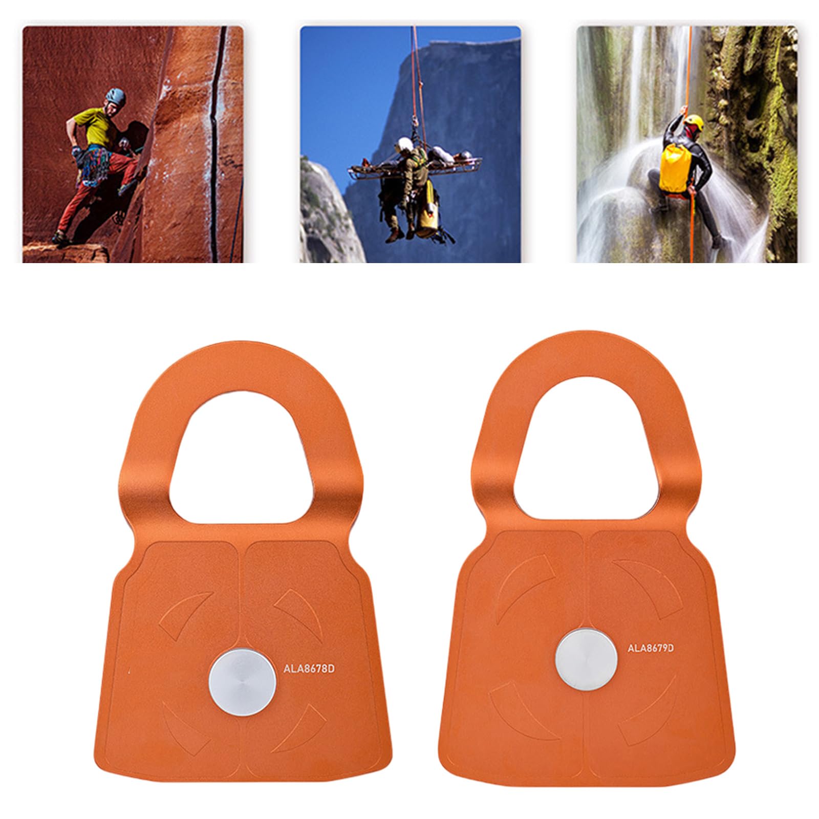 Pulleys Heavy Type Aluminum Alloys with Side Plate 360 Degree Swivels Pulleys for Mountaineering Construction Load Movemen Rusts Resistant Climbing Equipment