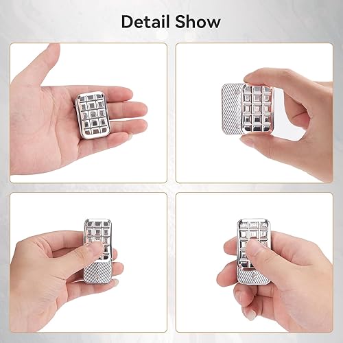 Miniatura 4 de SOWSUN Juguetes para ansiedad de metal deslizante magnético EDC Metal Brick Fidget Slider Juguete háptico Alivio del estrés para adultos, ansiedad,