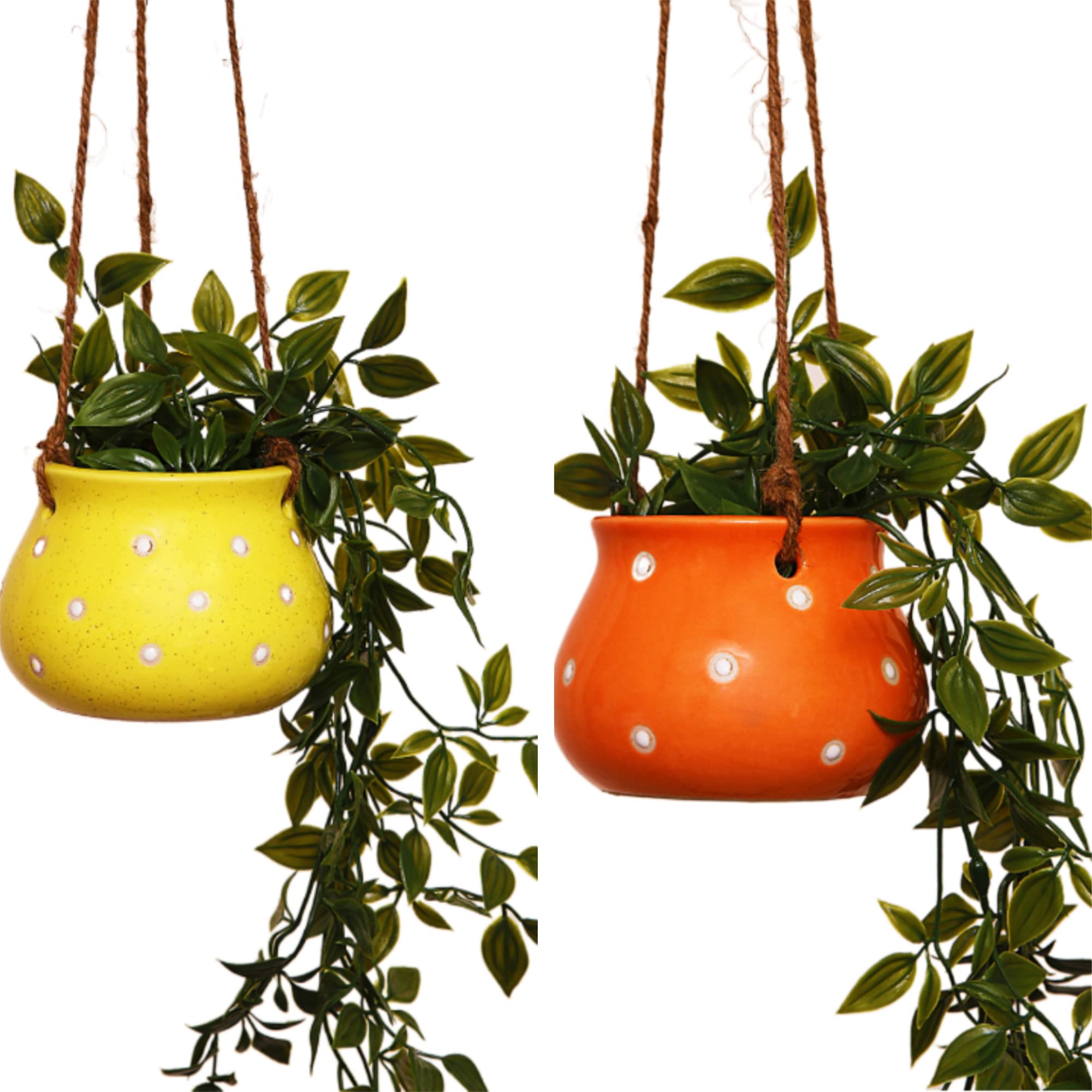 Leafy Tales Hanging Matki Shape Ceramic Pot Set of 2, Pot Only, Multicolor (B09NKQ7KRK) Amazon Price History, Amazon Price Tracker