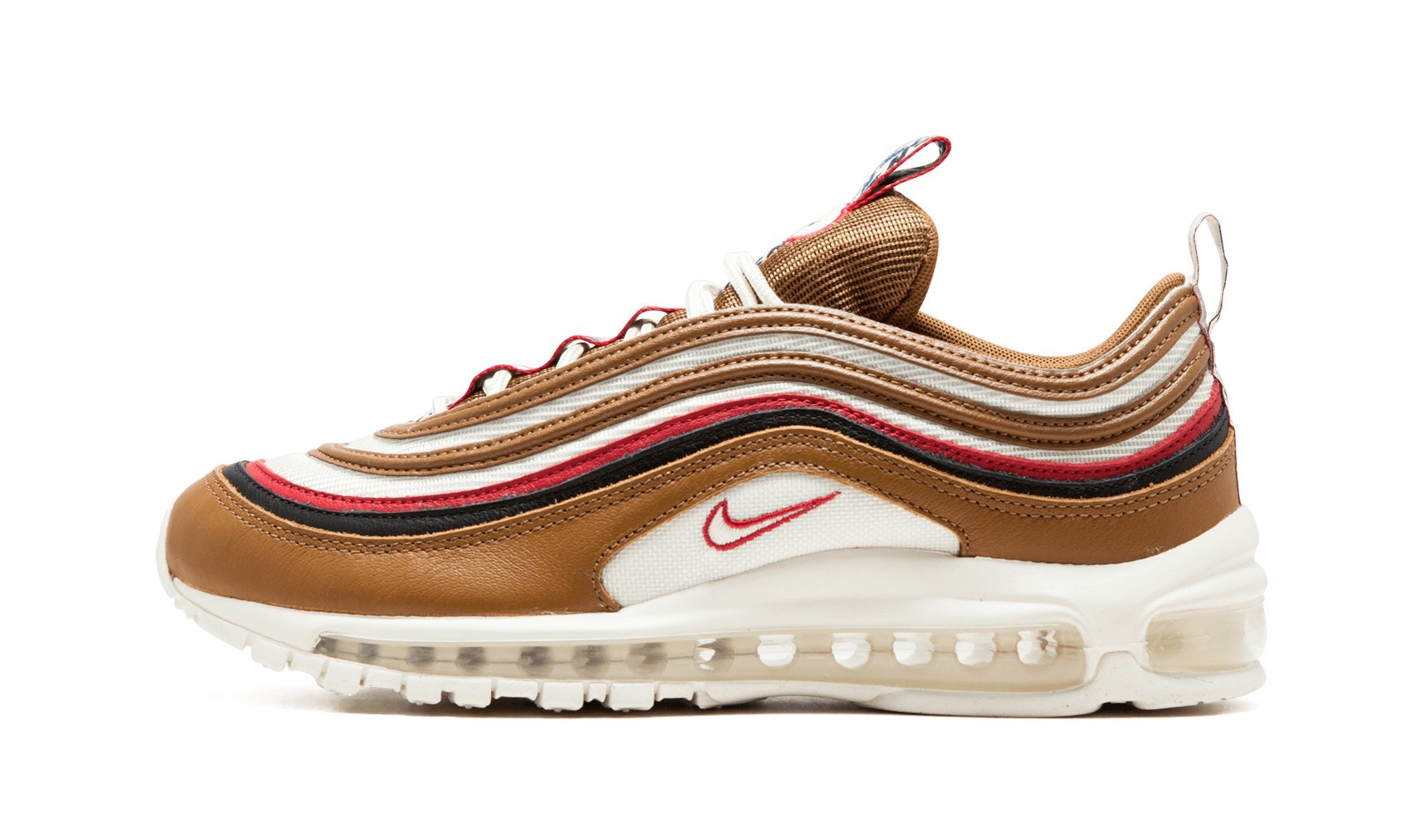 Nike Men's AIR MAX 97 TT PRM Shoe Pull TAB Brown/SAIL/Black (8 D(M) US)