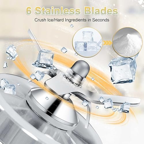 Miniatura 6 de OMMO Licuadora para cocina de 1800 vatios máximos, licuadora profesional de encimera con temporizador integrado, licuadora de alta potencia de 68