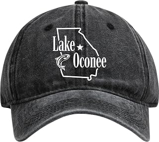 Lake Oconee Georgia Design Dad Hat – Unisex Soft Baseball Cap with Silhouette Design
