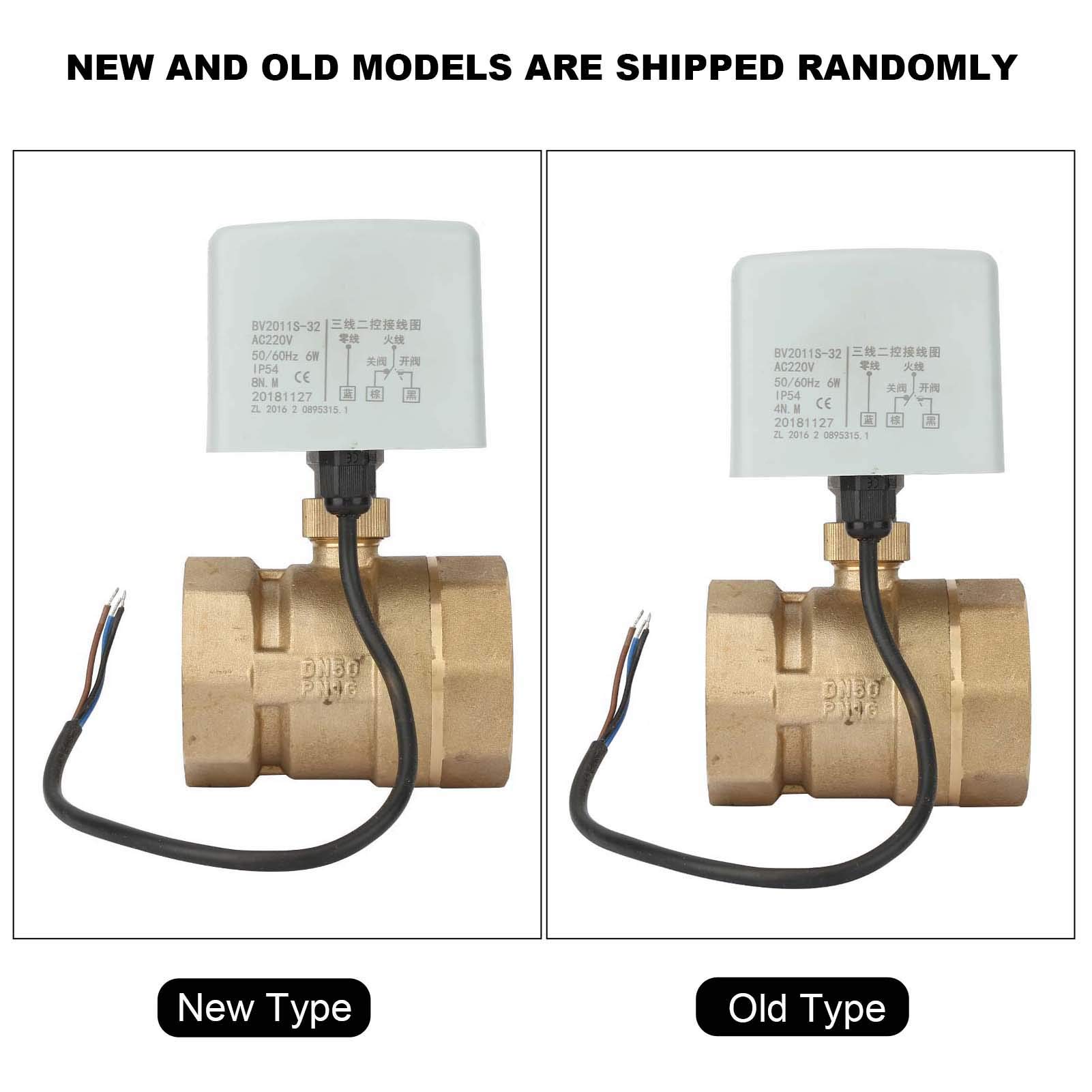 Alvinlite AC220V DN50 Válvula de bola motorizada de 2 pulgadas | Válvula eléctrica de 2 vías y 3 cables Bola motorizada