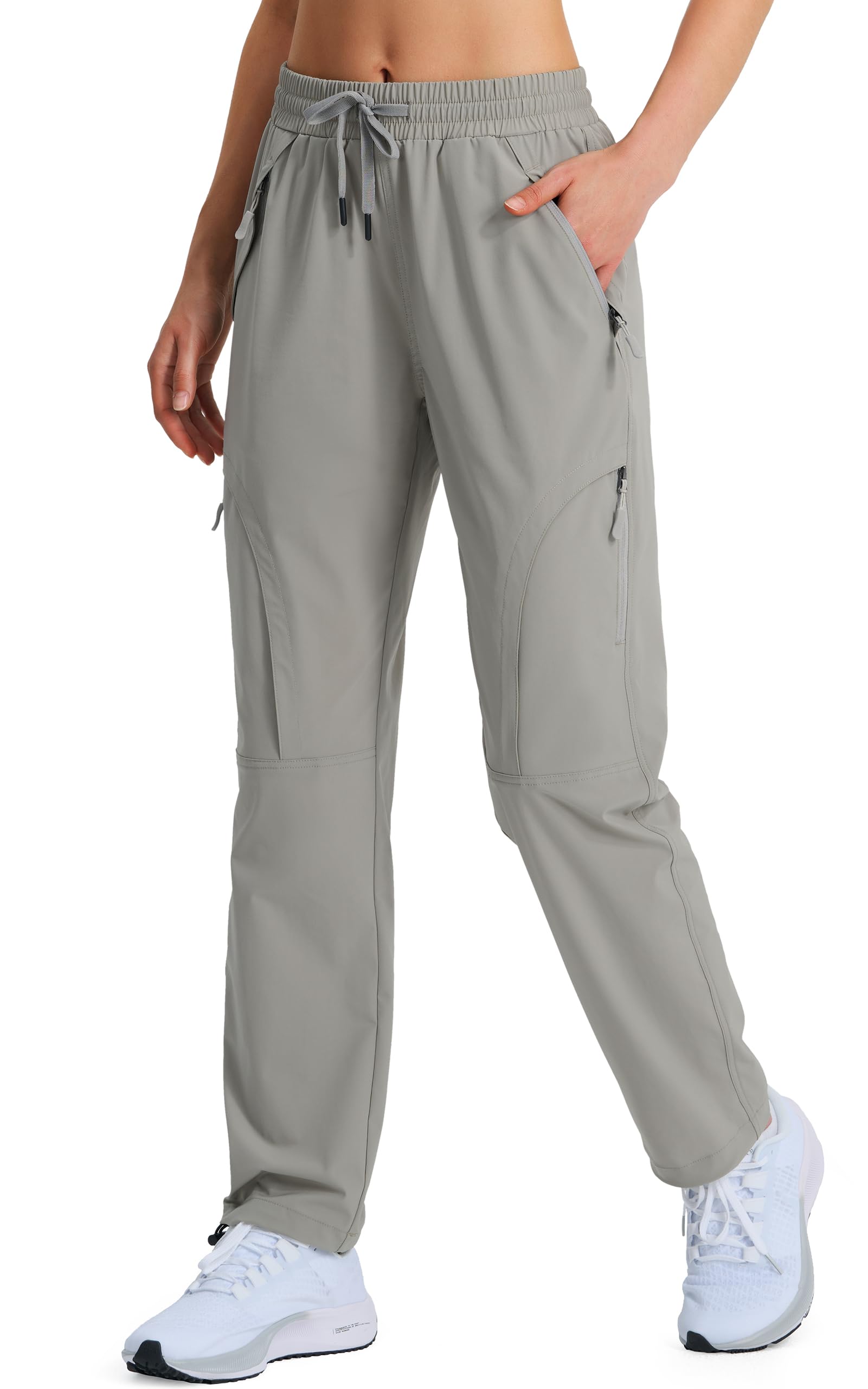 Hugut Women's Hiking Pants Quick Dry Lightweight Cargo Pants UPF 50 Water Resistant Zipper Pockets Golf Travel Work Camping