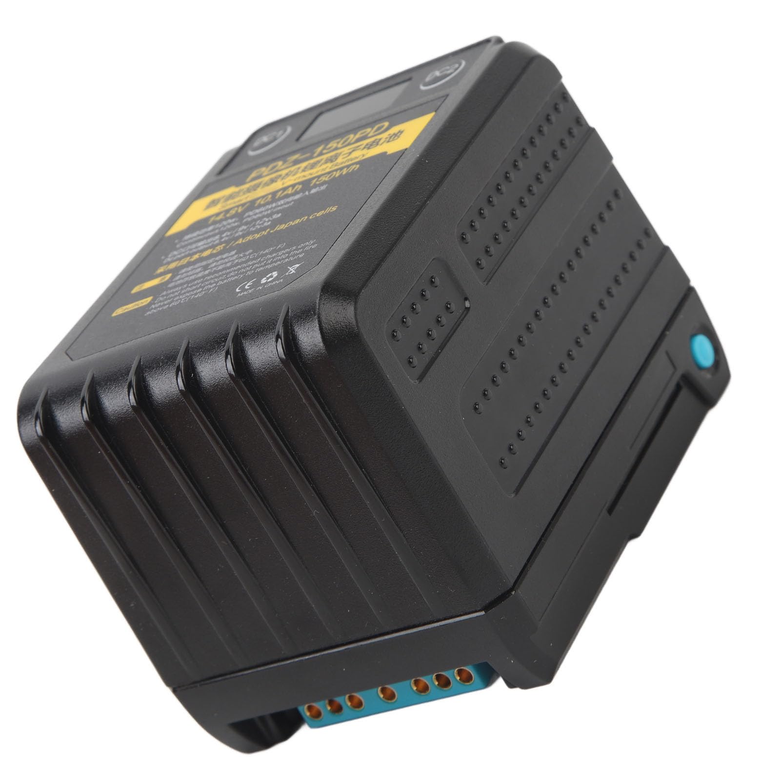 Batería de Montaje en V para Cámara, 150Wh, Alta Potencia, 120W, 14,8 V, Batería de Iones de Litio con Bloqueo de 60W PD, Rápida para Puertos de Videocámara, Luces de Cámara