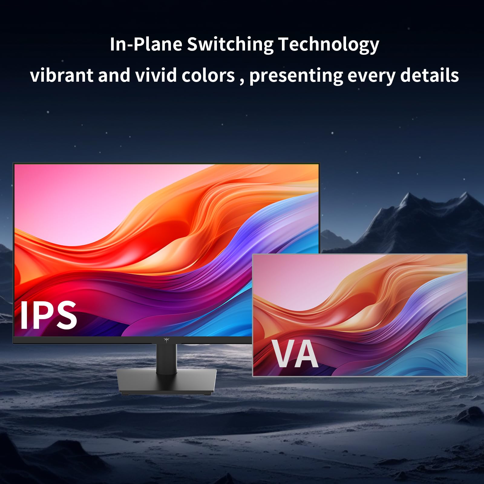 KTC 27 Inch Monitor 1440P, QHD 2K@100Hz IPS PC Monitor, Ultra Thin Bazels, Anti-Blue Light, HDR10, 116% sRGB, 95% DCI-P3, 300 Nits, 5ms MPRT, VESA 100x100, Adaptive Sync for Working and Gaming — view 5