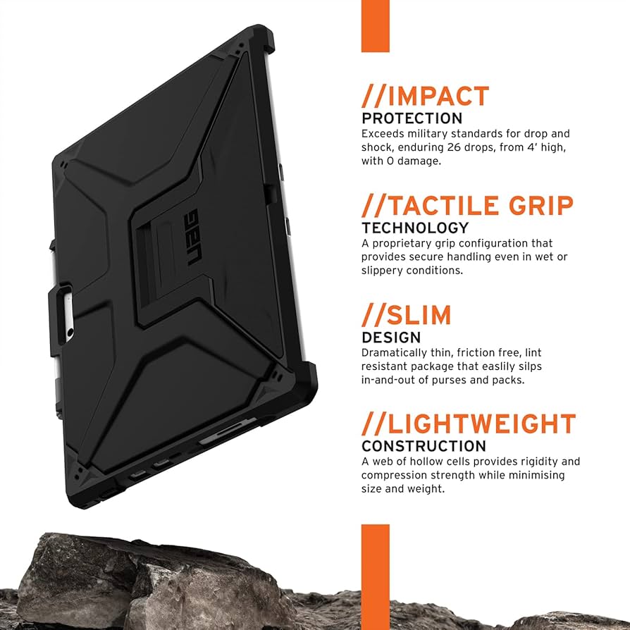 URBAN ARMOR GEAR Surface Pro 8用耐衝撃ケース METROPOLIS SE ブラック 純正タイプカバー対応 【日本正規代理店品】 UAG-SFPRO8SE-BK
