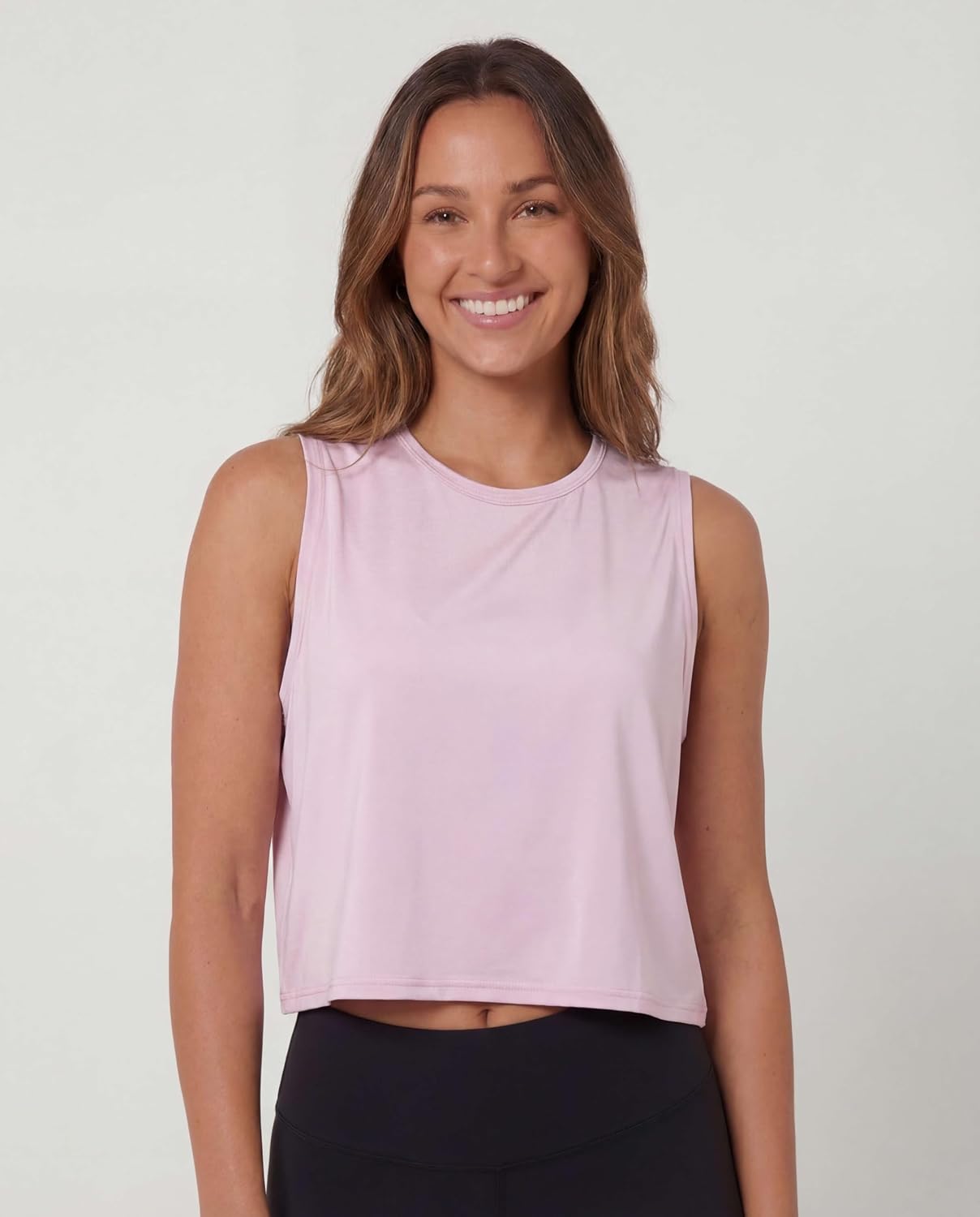 Real Essentials 5 Pack: Women's Dry Fit Crop Summer Tank Top - Gym Yoga Workout Sports Tee (Available in Plus Size)
