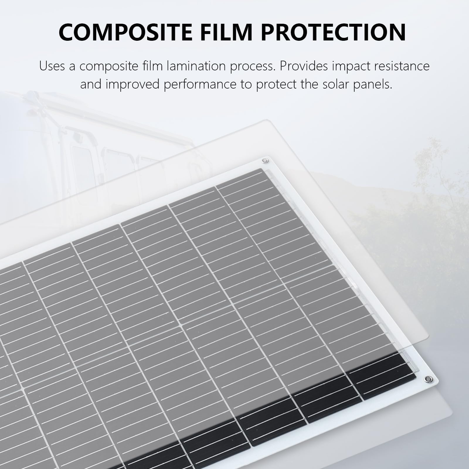 XINPUGUANG Pannello solare flessibile 12 V 100 W Pannello solare Monocristallino Pannello fotovoltaico per camper, caravan, barche