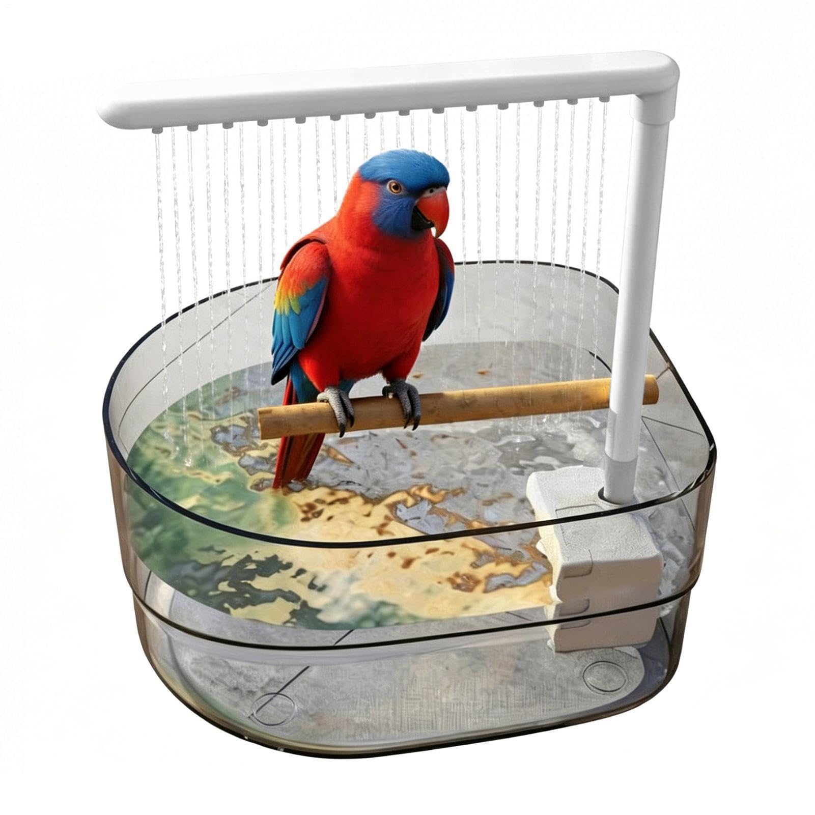Muiltvoe Automatic Bird Bath | Electric Large Clear Pet Supplies,Automatic Parakeet Cage Bird Bath,for Finch African Grey Cockatoo Cockatiel Budgerigar Mynah Indoor Outdoor Daily
