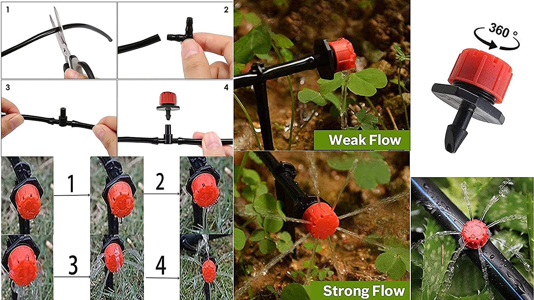 Diy Crafts 12999 6591 Micro Dripper Irrigation Self Watering Automatic System Kit, Multicolor 2