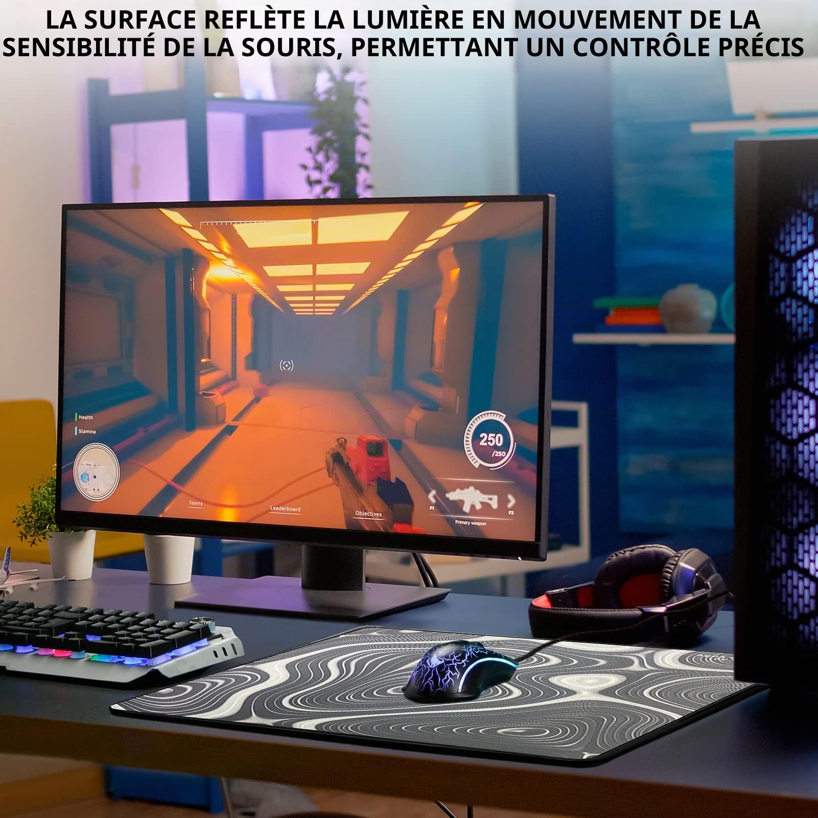 Tapis de Souris de Jeu X-Raypad Aqua Control Plus AC+ Rob, Ultra-Haute précision avec Une Vitesse et Une capacité de contrôle parfaites, conçu pour Les Joueurs Fps avec de Faibles exigences en DPI