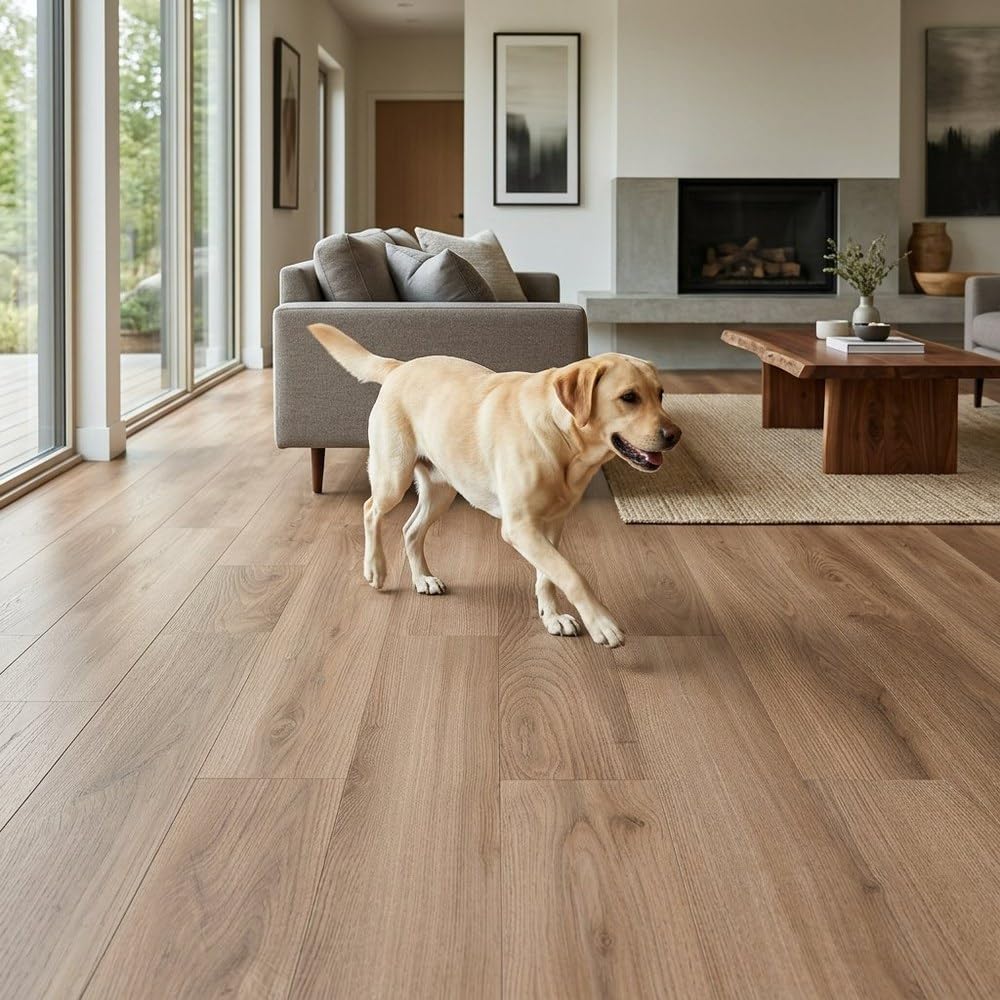 Pavimentos Arquiservi - Tarima Flotante AC5 8mm (1.90 m²) | Click | Resistente Agua | Suelo Laminado (Roble Drago)
