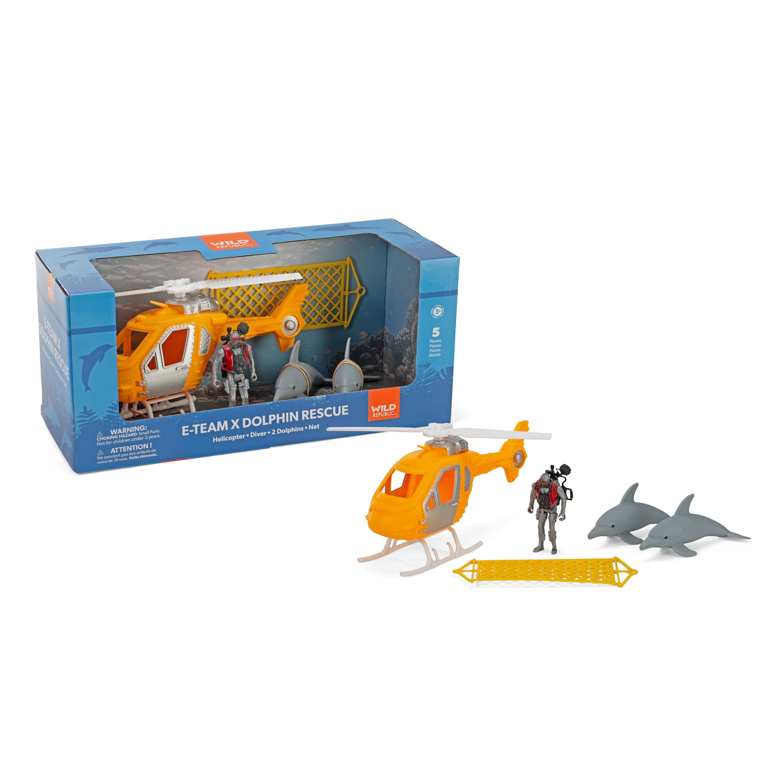Amazon.com: Wild Republic E-Team X Set Dolphin Rescue Playset