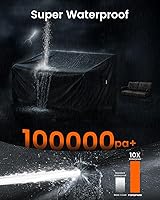 Vista 4 de FORSPARK Funda para sofá de patio, impermeable, resistente a los rayos UV, protector para sofá biplaza de 2 asientos, tela Oxford resistente a