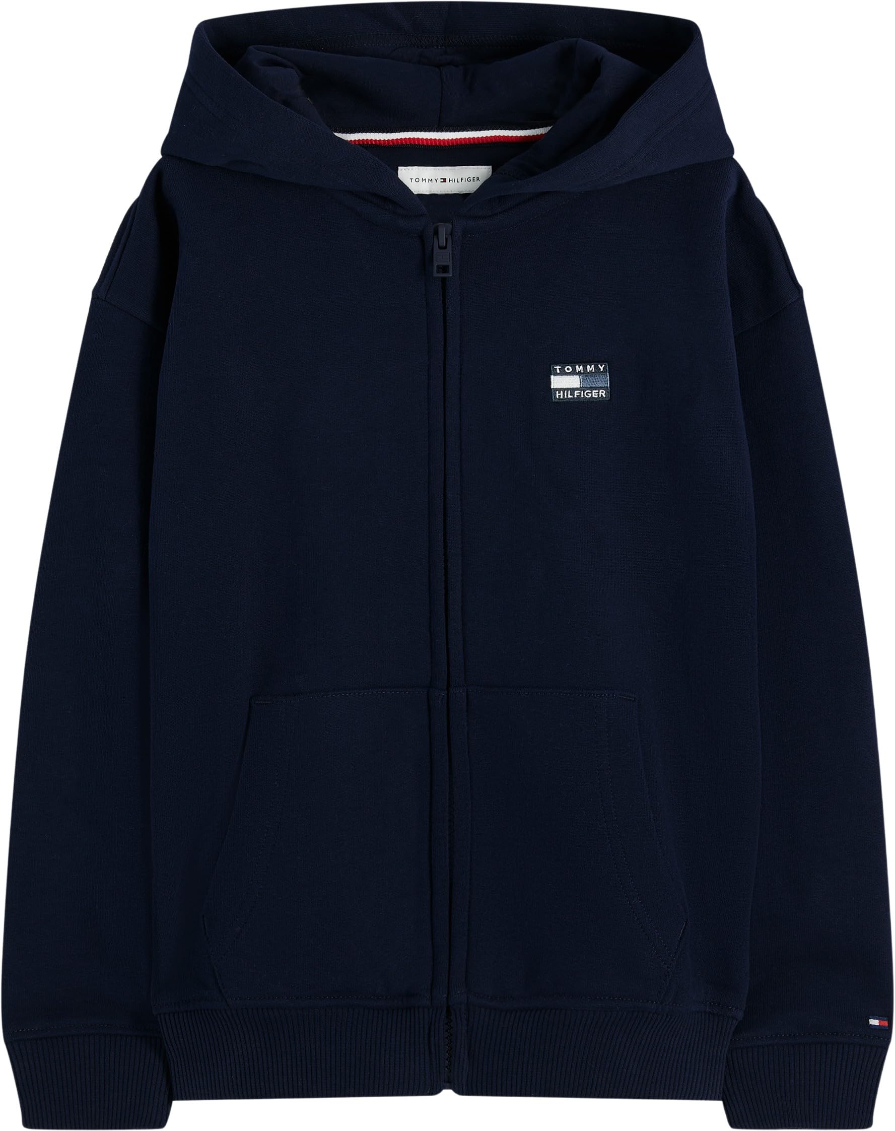 Tommy Hilfiger Tonal Flag Zip Through Hoodie Kb0kb10553 Altre Felpe Bambini e Ragazzi