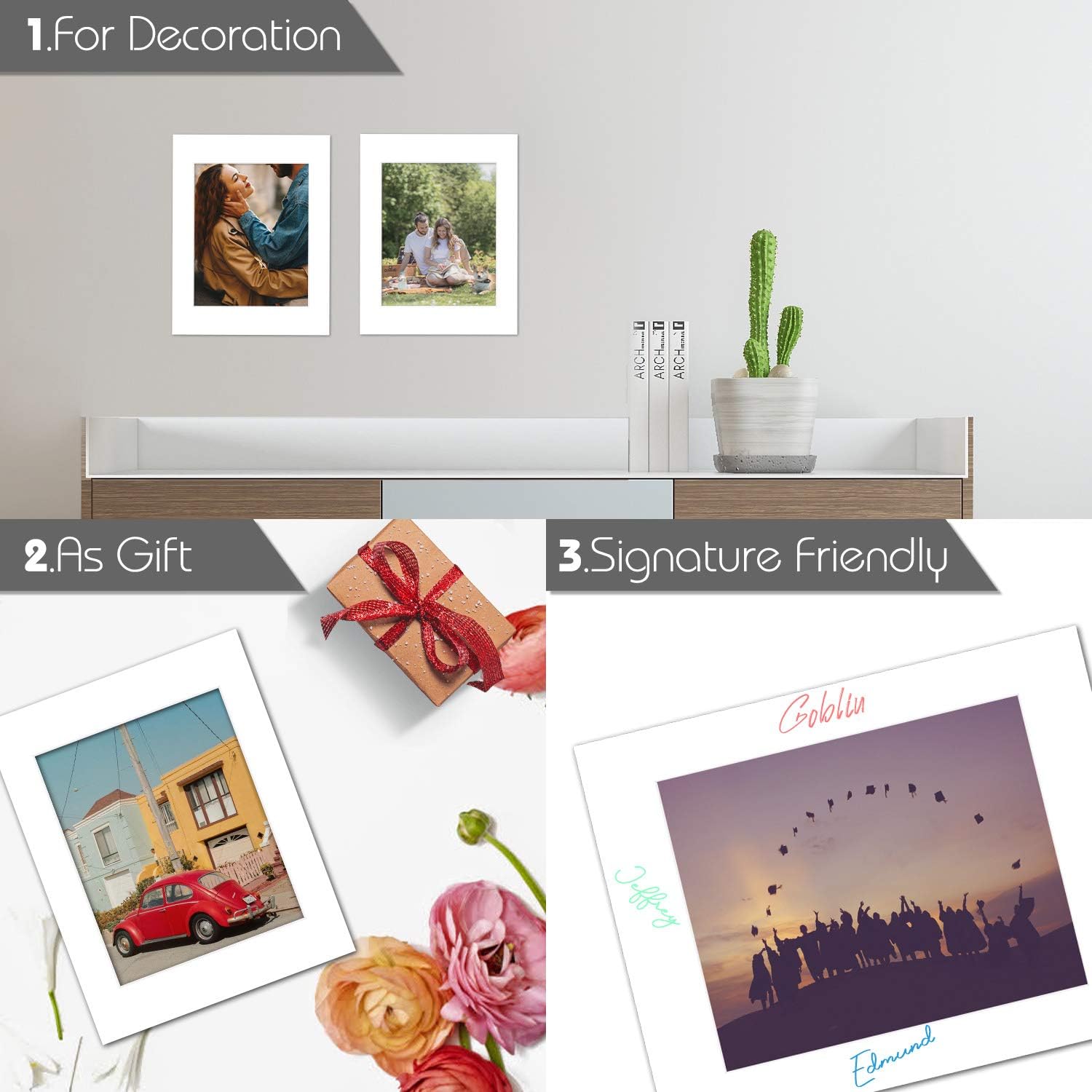 Rеvіеw Prоduсt Golden State Art, White Pre-Cut 11x14 Picture Mat for 8.5x11 Photo, with Acid Free White Core Matte Sets. Includes 10 Bevel Cut Mattes, Backing Backers Board & Clear Bags (Complete Set, 10-Pack)