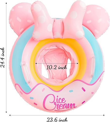 Miniatura 2 de D2ucco Flotador de piscina para bebé, diseño de caricaturas, ratón, para niños, anillo de natación inflable, piscina redonda, flotante, juguete para