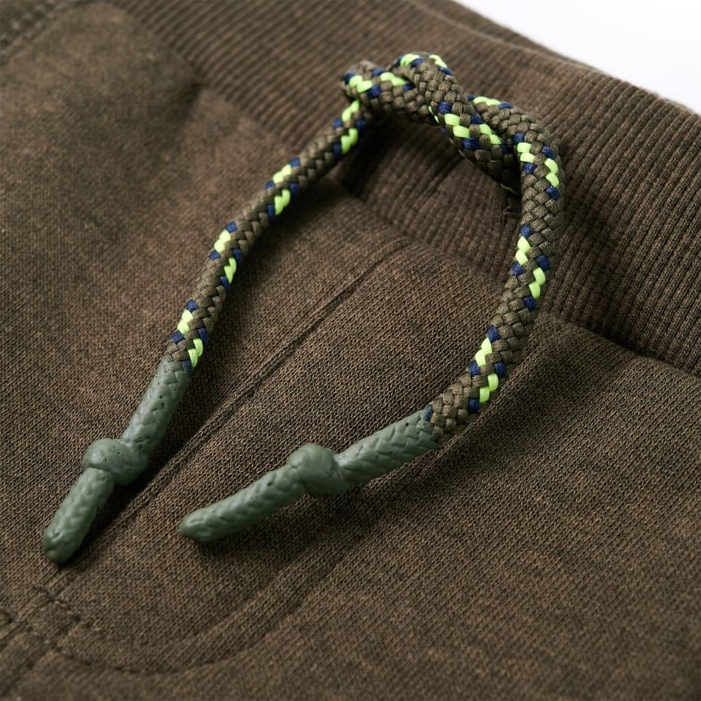 Dziecięce spodnie dresowe, melanż khaki, 128