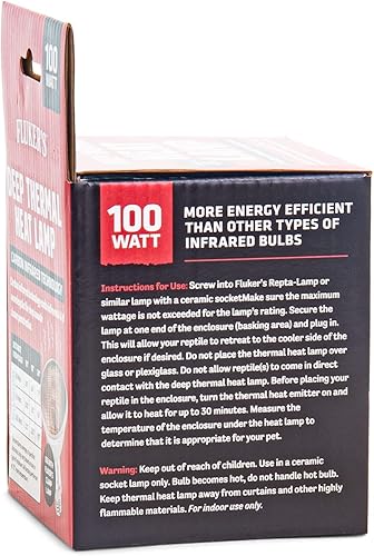 Miniatura 4 de Fluker's Lámpara de calor térmico profundo para reptiles con tecnología infrarroja de carbono - 100 vatios