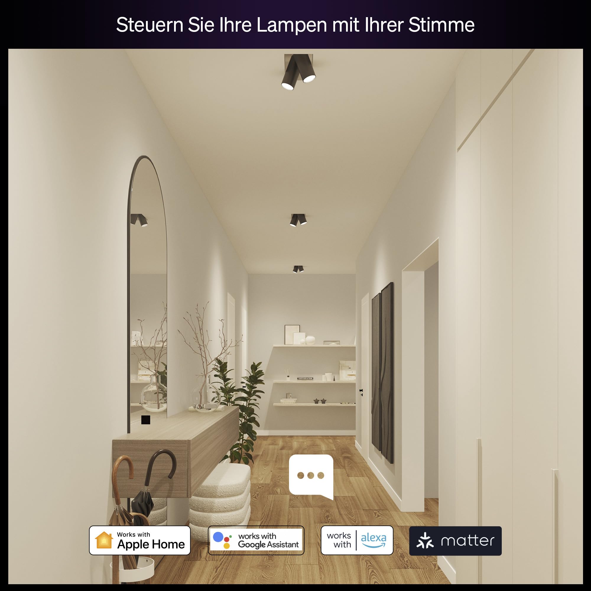 Philips Hue Essential Smart LED GU10 Spotlight, Weiß und Farbe, 345 lm Energiesparlampen, dimmbar, LED Leuchtmittel kompatibel mit Alexa, Google Assistant und Apple Home, 4er Pack