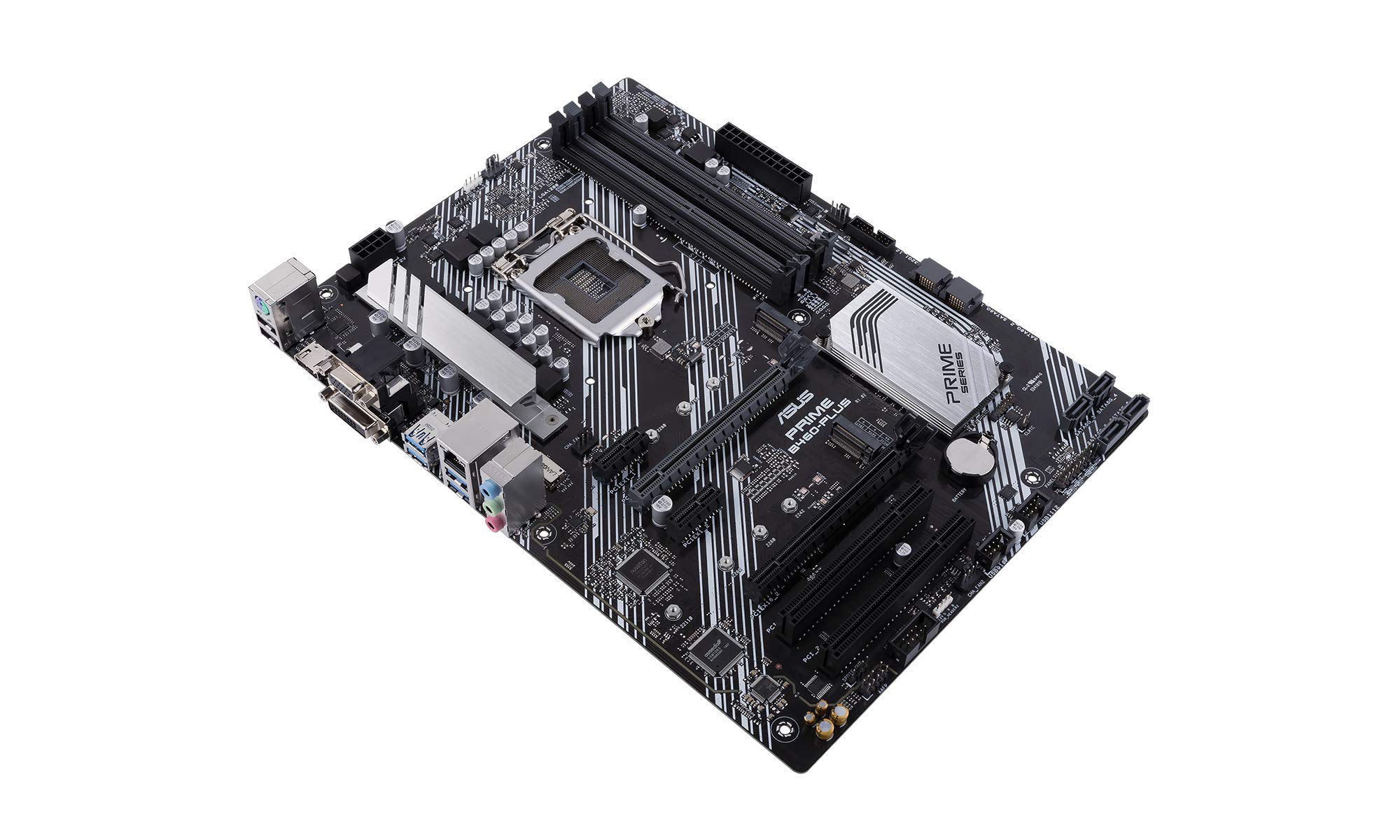 ASUS Prime B460-Plus Intel® B460 (LGA 1200) scheda madre ATX con intestazioni RGB, dual M.2, DDR4 2933MHz, HDMI, D-sub, DVI, porte USB 3.2 Gen 1, memoria Intel® Optane, SATA 6 Gbps