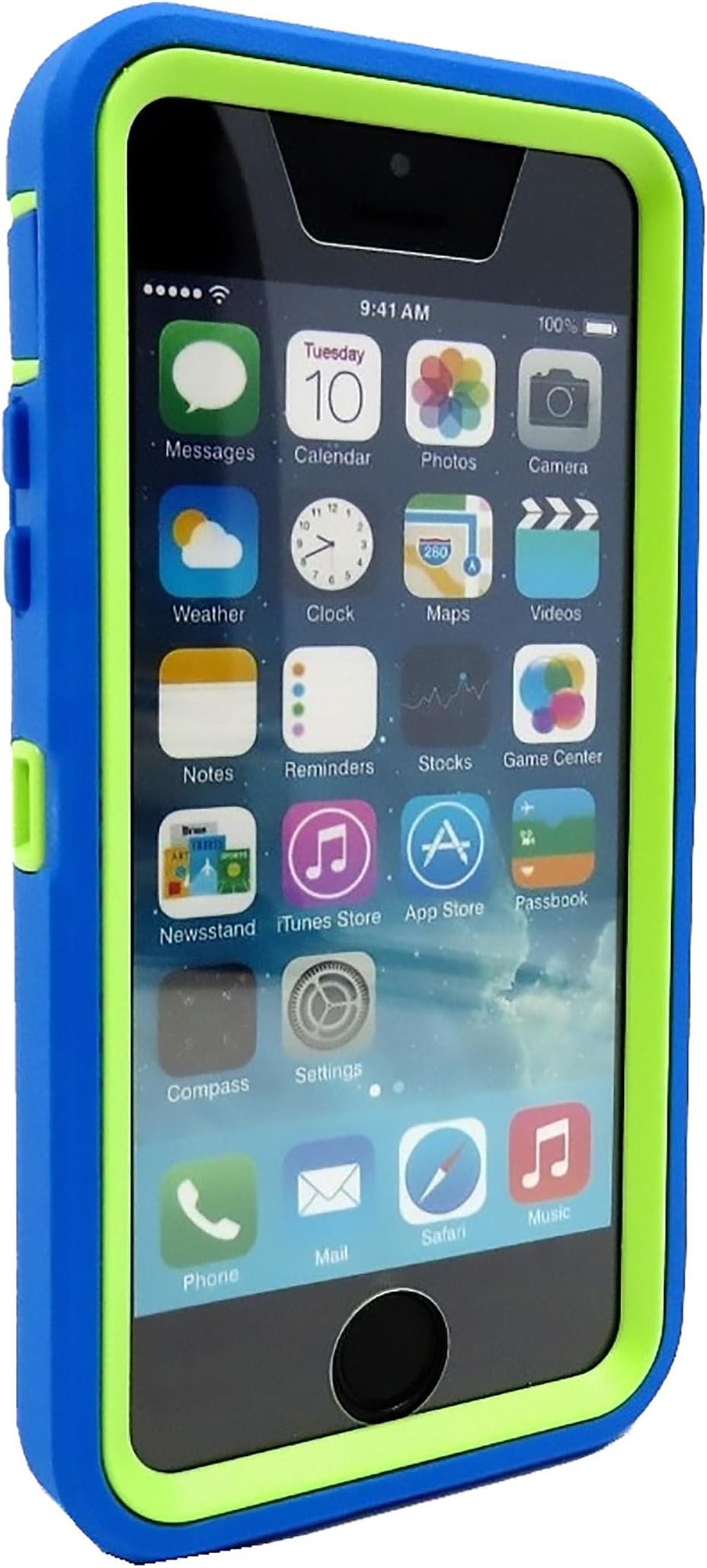 Otterbox Defender Case for iPhone 5C (Retail Packaging) Glow Green/Ocean Blue
