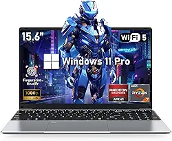 NIAKUN Laptop para jogos 2025, laptop de 15,6 polegadas, 32 GB RAM 1TB SSD, processador AMD Ryzen 7 5700U 8C/16T (até 4,3 GHz), gráficos AMD Radeon, tela FHD 1920 x 1080 de 15,6 polegadas, WiFi 5