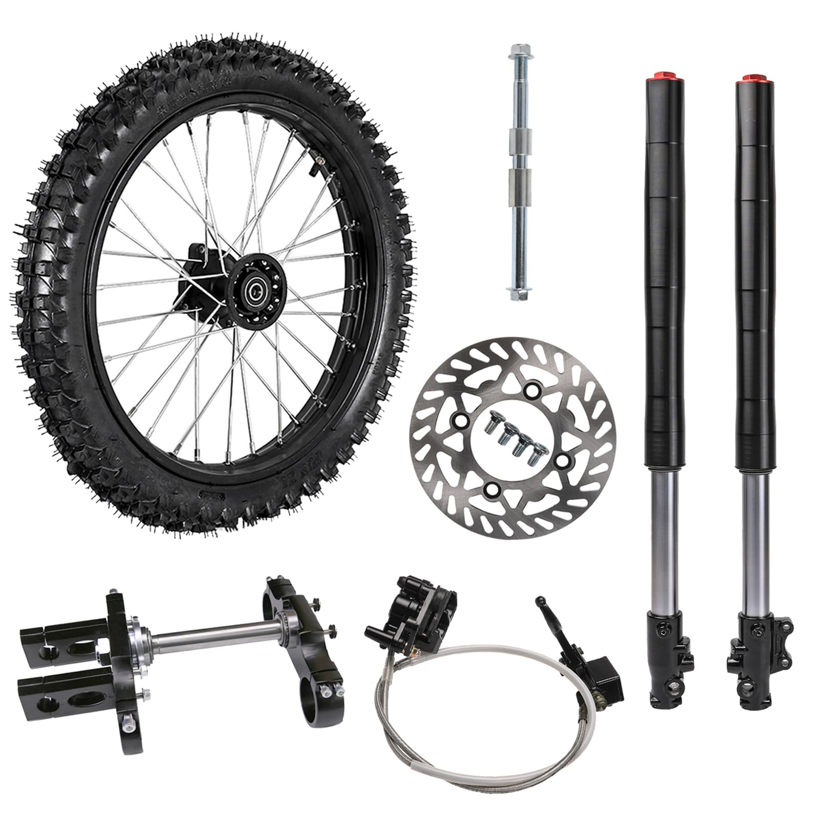 Amazon.com: 70/100-17 Dirt Bike Front Wheel Tire and Rim with