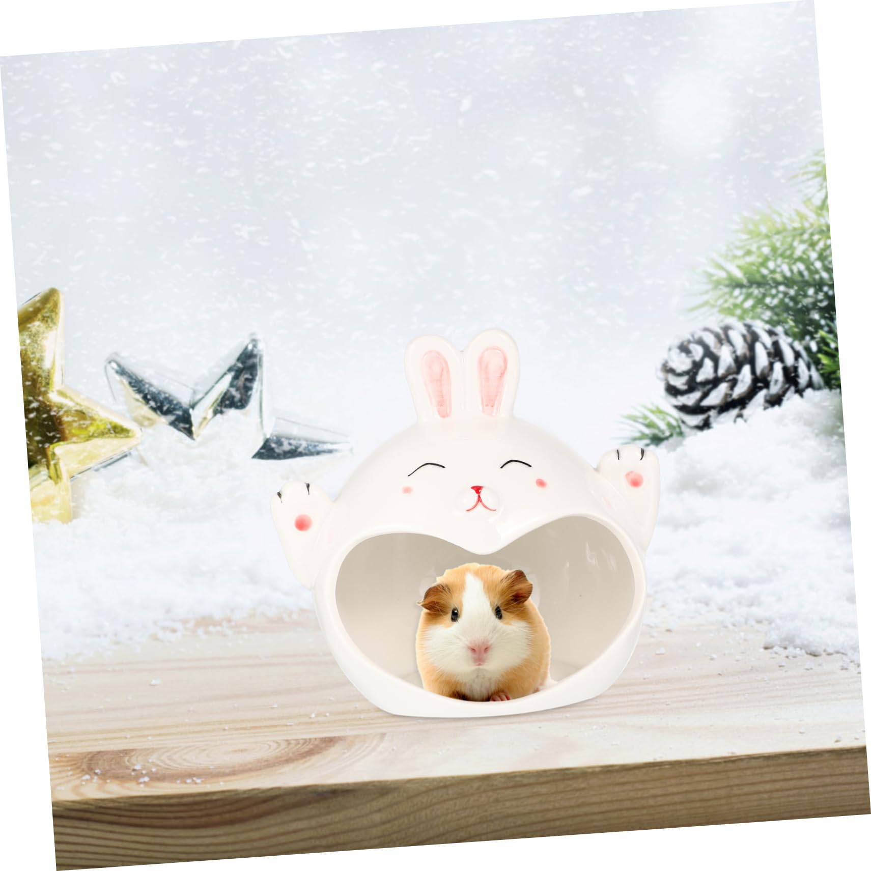 ABOOFAN Hamsterhaus Aus Keramik - Kühlendes Versteck Für Kleintiere | Für Hamster, Mäuse & Meerschweinchen