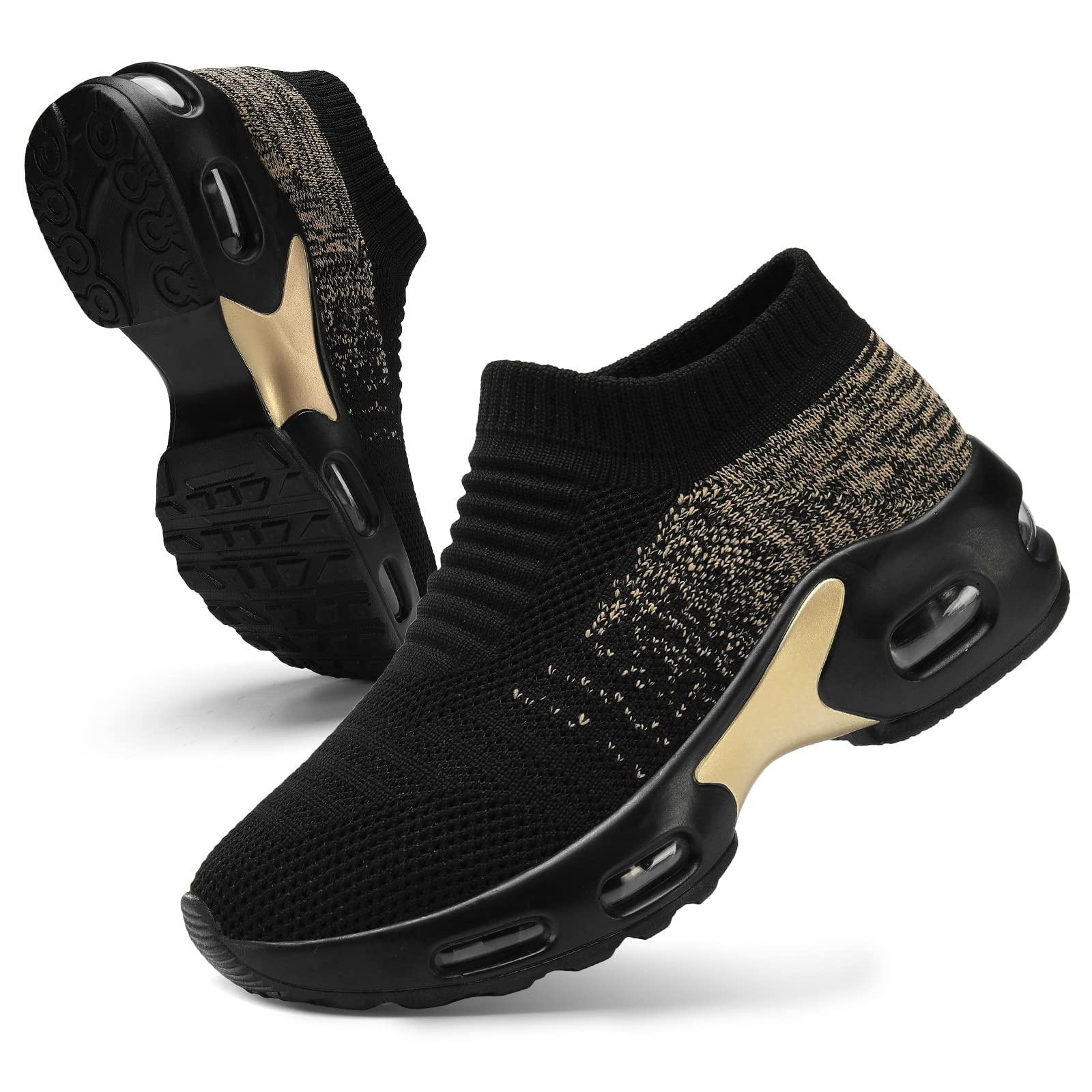 MRIP Women Walking Shoes Mesh Sneakers for Shoes for Slip on Sock Sneakers Women Nurse Loafers Light Weight Air Cushion Running Work Shoes