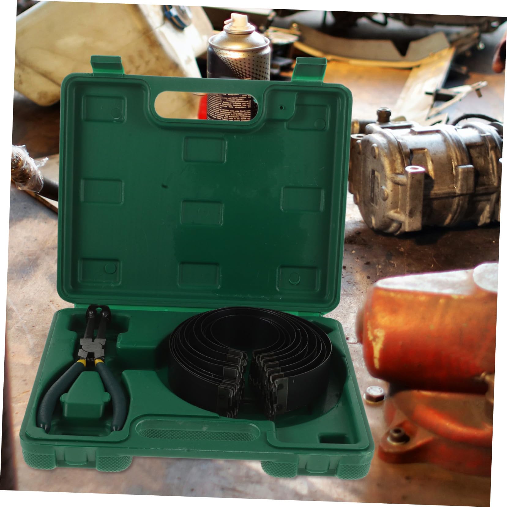 Kit Pinze Compressore Anelli Pistone Motore Regolabile Anelli Strumento Compressione per Meccanici e Te Manutenzione Auto