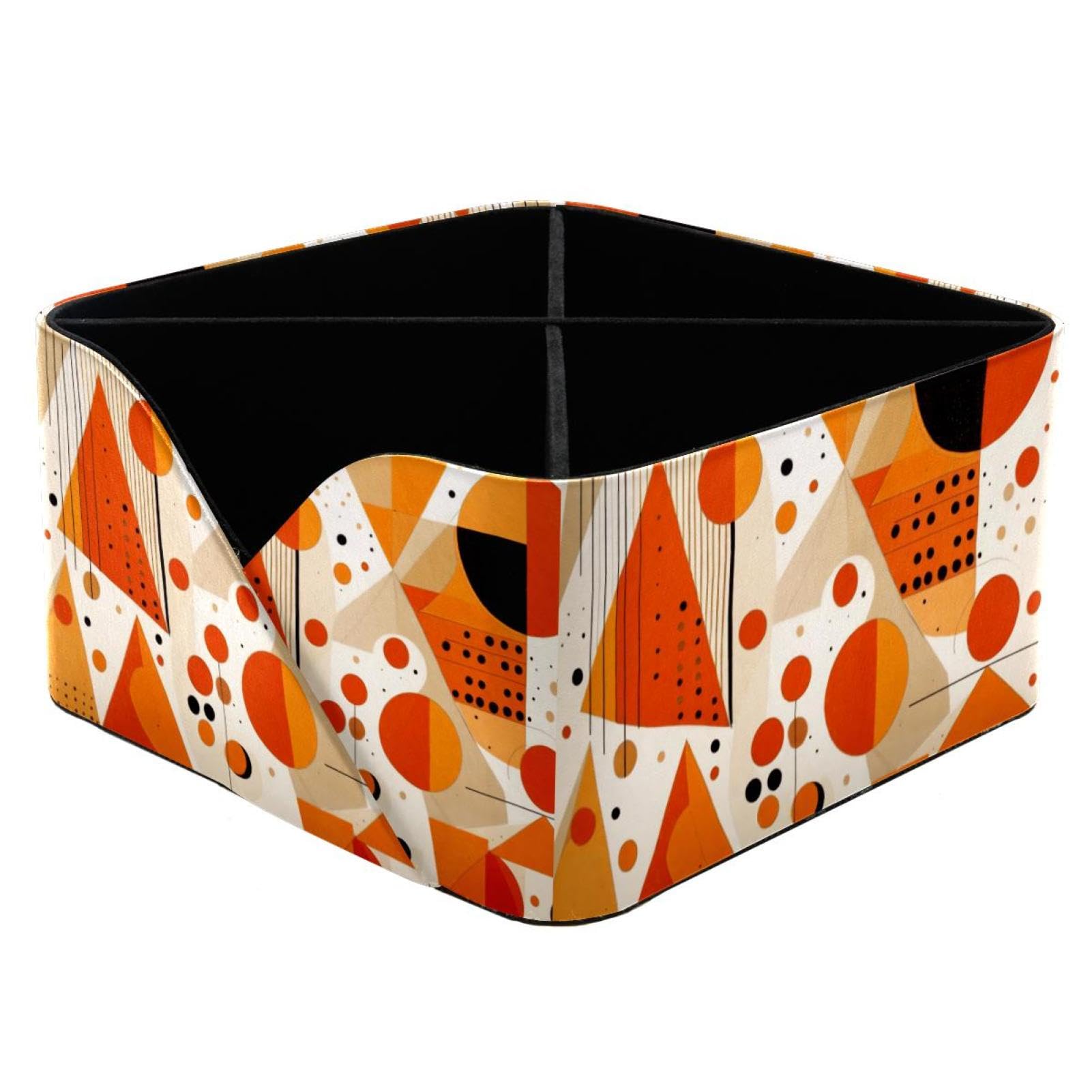 Boîte de rangement orange avec compartiments pour trier vos accessoires