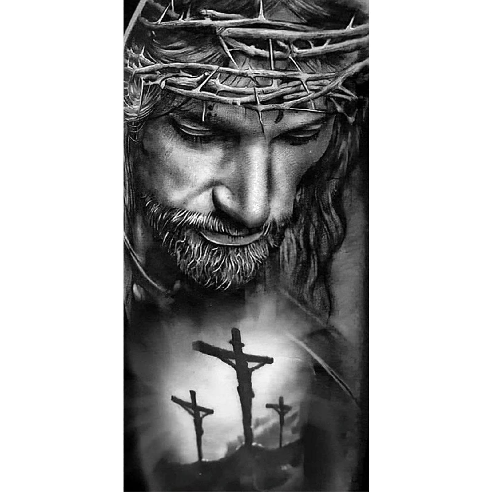 Easter Jesus 11CT Stamped Cross Stitch Kits for Adults - Needlepoint Kits for Beginners, Embroidery Ornament Kit for Home Decor & Gifts(40 * 80cm)